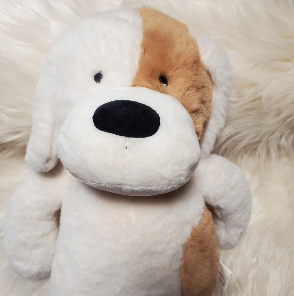 Plush Dog Stuffed Animal With Ceramic Bead Pouch for Heating